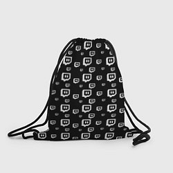 Рюкзак-мешок Twitch: Black Pattern, цвет: 3D-принт