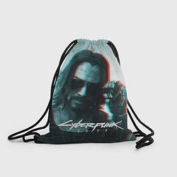 Рюкзак-мешок Cyberpunk 2077: Keanu Reeves, цвет: 3D-принт