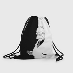 Мешок для обуви Гомер Симпсон - в смокинге - black and white