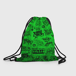 Рюкзак-мешок BILLIE EILISH: Grunge Graffiti, цвет: 3D-принт