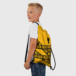 Рюкзак-мешок BILLIE EILISH: Yellow Tape, цвет: 3D-принт — фото 2
