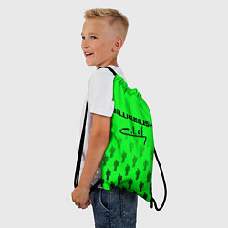 Рюкзак-мешок Billie Eilish: Green Autograph, цвет: 3D-принт — фото 2