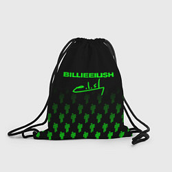 Рюкзак-мешок Billie Eilish: Green & Black Autograph, цвет: 3D-принт