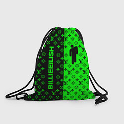 Рюкзак-мешок BILLIE EILISH x LV Green, цвет: 3D-принт