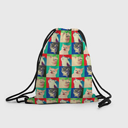 Рюкзак-мешок Mem cats, цвет: 3D-принт