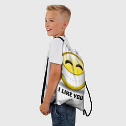 Рюкзак-мешок I like you, цвет: 3D-принт — фото 2