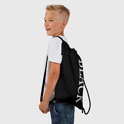 Рюкзак-мешок Чёрная футболка с текстом, цвет: 3D-принт — фото 2