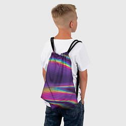 Рюкзак-мешок Разноцветные волнообразные, цвет: 3D-принт — фото 2