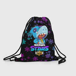 Рюкзак-мешок BRAWL STARS LEON НОВОГОДНИЙ, цвет: 3D-принт