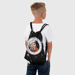 Рюкзак-мешок Юрий Гагарин звездное небо, цвет: 3D-принт — фото 2
