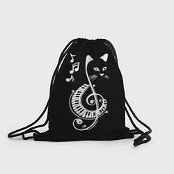 Рюкзак-мешок Музыкальный кот, цвет: 3D-принт