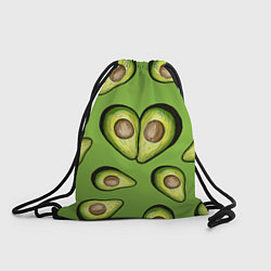 Рюкзак-мешок Люблю авокадо, цвет: 3D-принт