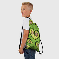Рюкзак-мешок Люблю авокадо, цвет: 3D-принт — фото 2