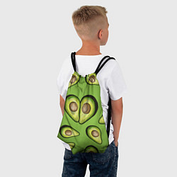 Рюкзак-мешок Люблю авокадо, цвет: 3D-принт — фото 2
