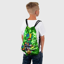Рюкзак-мешок BRAWL STARS LEON МОЛНИИ, цвет: 3D-принт — фото 2