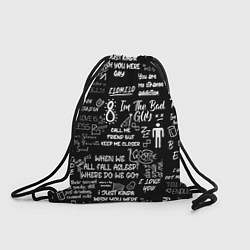 Рюкзак-мешок BILLIE EILISH BLACK, цвет: 3D-принт