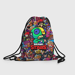 Рюкзак-мешок BRAWL STARS:LEON 8 BIT, цвет: 3D-принт