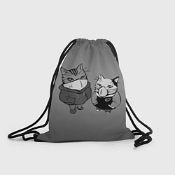 Рюкзак-мешок Котики в масках, цвет: 3D-принт