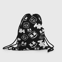 Рюкзак-мешок Marshmello ЧБ, цвет: 3D-принт