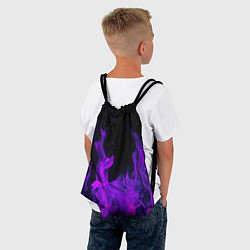 Рюкзак-мешок ФИОЛЕТОВЫЙ ОГОНЬ, цвет: 3D-принт — фото 2