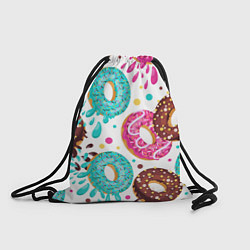 Рюкзак-мешок Любитель пончиков, цвет: 3D-принт