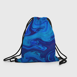 Рюкзак-мешок Абстракция синяя с голубым, цвет: 3D-принт