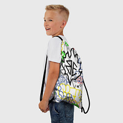 Рюкзак-мешок BILLIE EILISH GRAFFITI, цвет: 3D-принт — фото 2