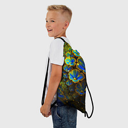 Рюкзак-мешок Ночные Цветочки, цвет: 3D-принт — фото 2