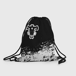 Рюкзак-мешок Черный Клевер Черный Бык 6, цвет: 3D-принт