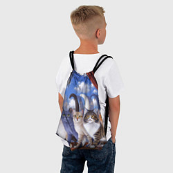 Рюкзак-мешок Коты, цвет: 3D-принт — фото 2