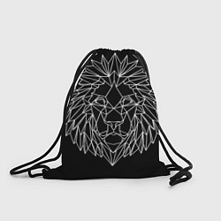 Рюкзак-мешок Лев геометрический, цвет: 3D-принт