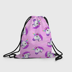 Рюкзак-мешок Emoji единорожки, цвет: 3D-принт
