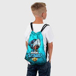 Рюкзак-мешок BRAWL STARS LEON SHARK, цвет: 3D-принт — фото 2