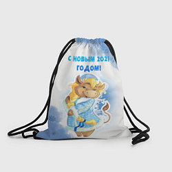 Рюкзак-мешок С Новым 2021 Годом, цвет: 3D-принт