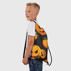 Рюкзак-мешок Весёлые тыквы, цвет: 3D-принт — фото 2