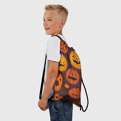Рюкзак-мешок Весёлые тыквы, цвет: 3D-принт — фото 2