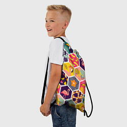 Рюкзак-мешок Тропические соты, цвет: 3D-принт — фото 2
