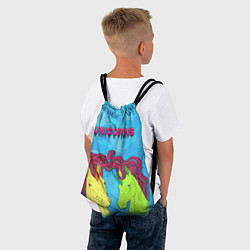 Рюкзак-мешок Colored unicorns, цвет: 3D-принт — фото 2
