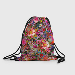 Рюкзак-мешок Разные цветы, цвет: 3D-принт