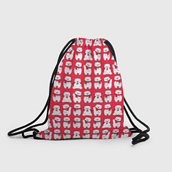 Рюкзак-мешок Мишки в шарфиках, цвет: 3D-принт