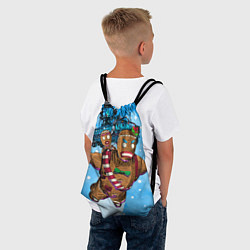 Рюкзак-мешок Пряничный человек, цвет: 3D-принт — фото 2