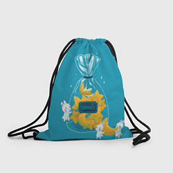 Рюкзак-мешок Зайчики и печенье, цвет: 3D-принт