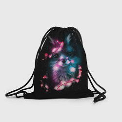 Рюкзак-мешок Лиса с гирляндой, цвет: 3D-принт