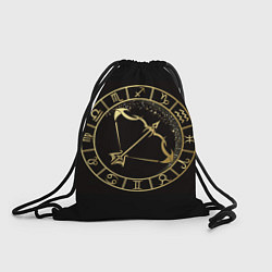Рюкзак-мешок Стрелец в золотом стиле, цвет: 3D-принт
