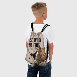 Рюкзак-мешок Be wild be free, цвет: 3D-принт — фото 2