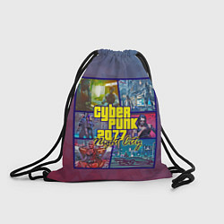 Рюкзак-мешок Cyberpunk 2077 Night City, цвет: 3D-принт