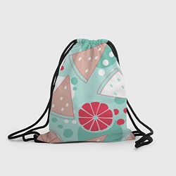 Рюкзак-мешок Арбузно-цитрусовый узор, цвет: 3D-принт