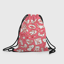 Рюкзак-мешок Valentines Pattern, цвет: 3D-принт