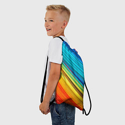 Рюкзак-мешок Цветной мех диагональ, цвет: 3D-принт — фото 2