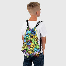 Рюкзак-мешок Цветные Поп Котики, цвет: 3D-принт — фото 2
